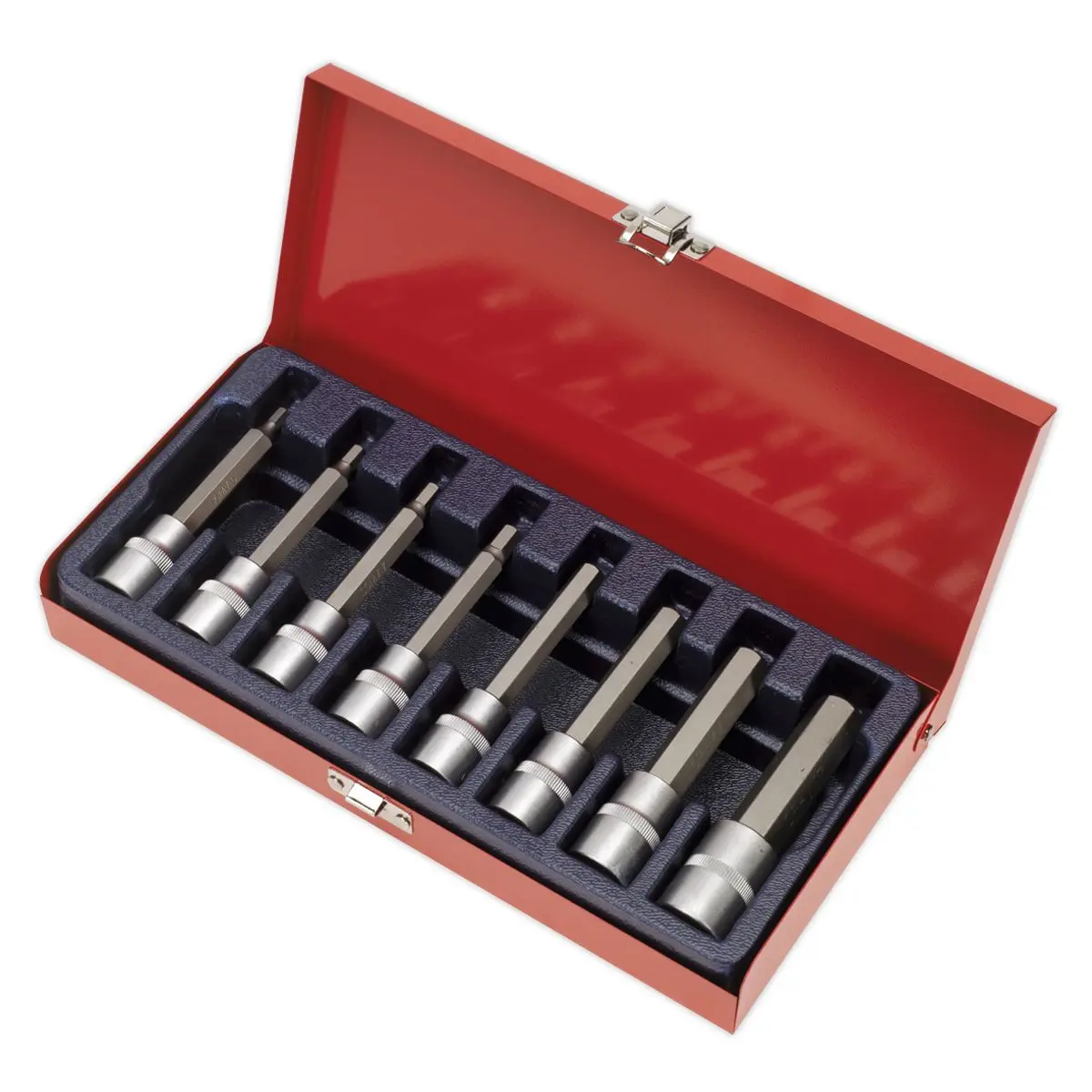 Sealey Premier Hex Socket Bit Set 8pc 1/2"Sq Drive Metric - Image 2