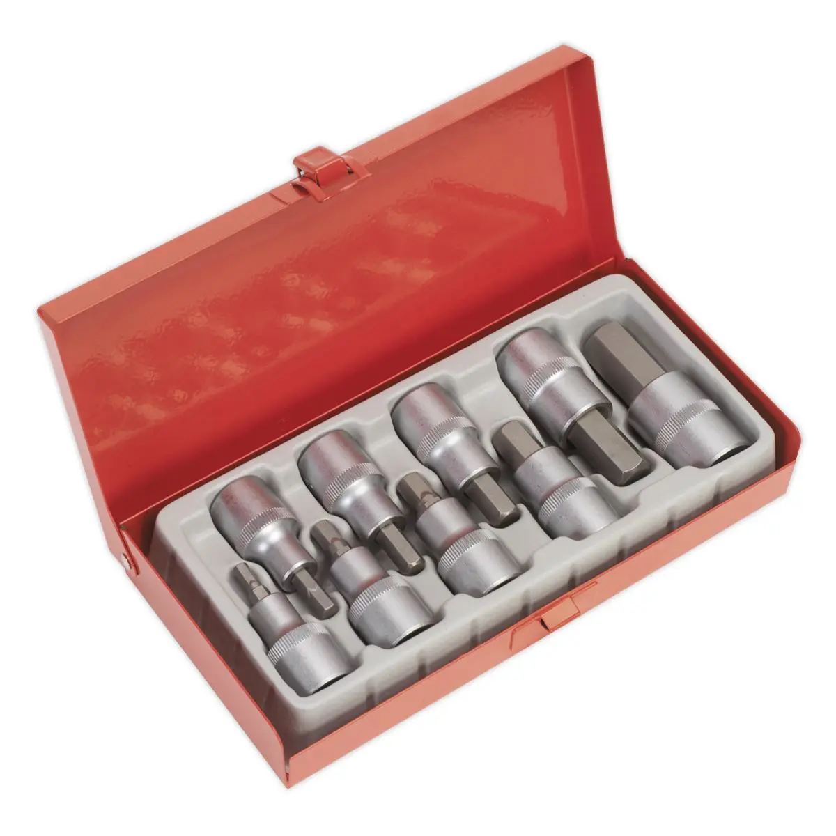 Sealey Premier Hex Socket Bit Set 9pc 1/2"Sq Drive