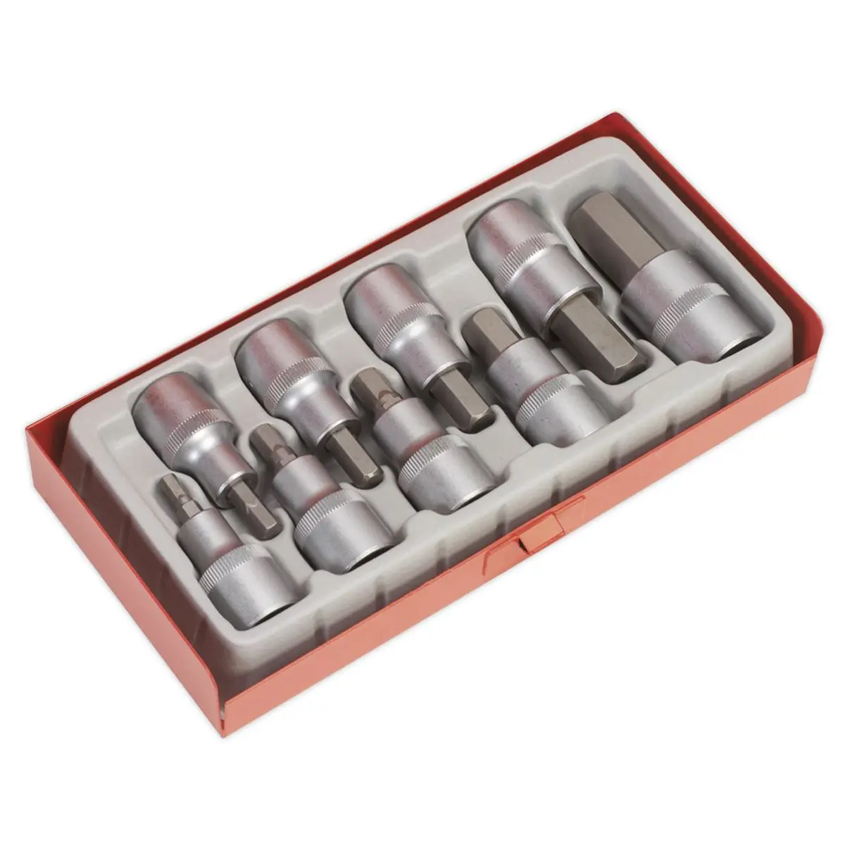 Sealey Premier Hex Socket Bit Set 9pc 1/2"Sq Drive - Image 3