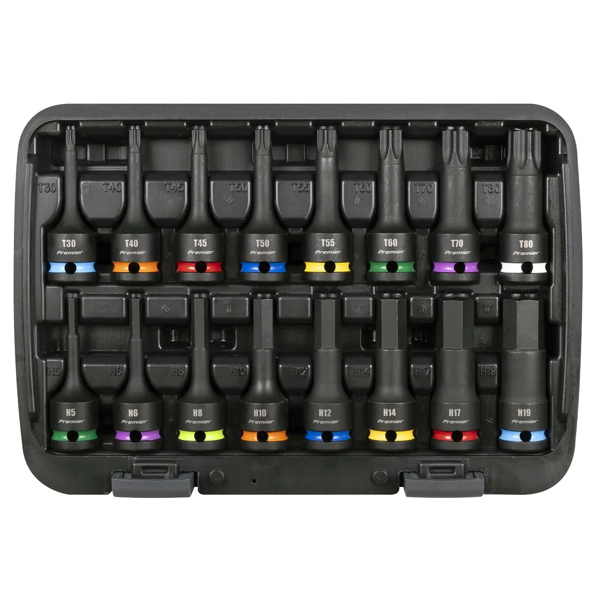 Sealey Premier Hex & TRX-Star* Impact Socket Bit Set 1/2"Sq Drive 16pc - Image 3