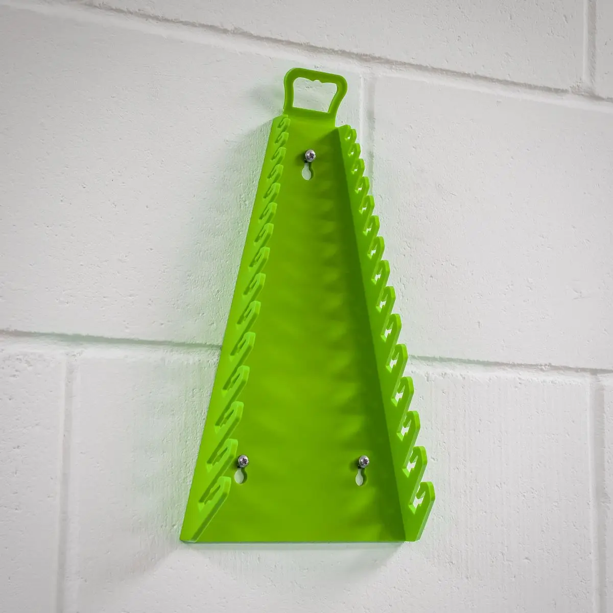 Sealey Premier High Visibility Green Reverse Spanner Rack 15 Capacity Hanging Toolbox - Image 5