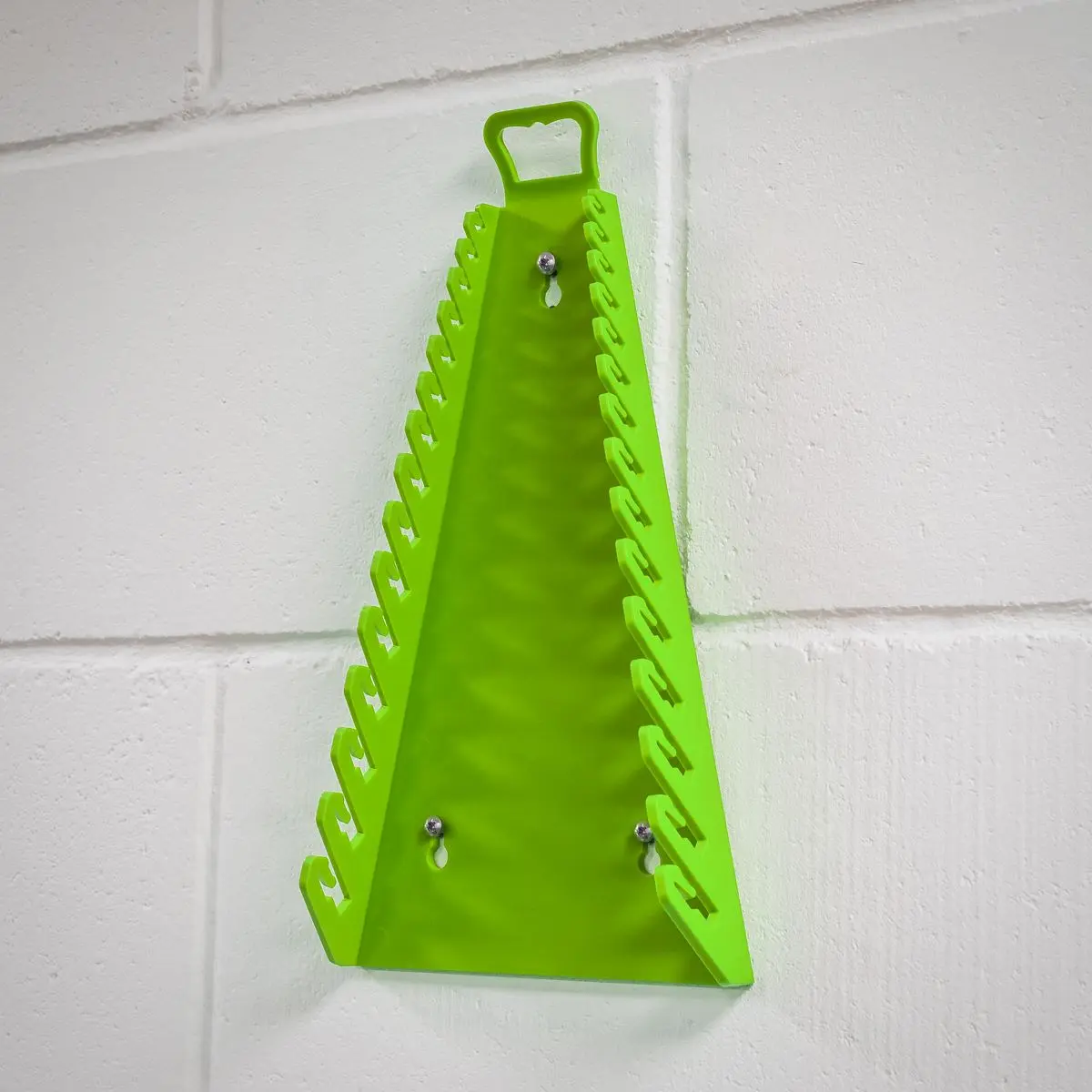 Sealey Premier High Visibility Green Reverse Spanner Rack 15 Capacity Hanging Toolbox - Image 6