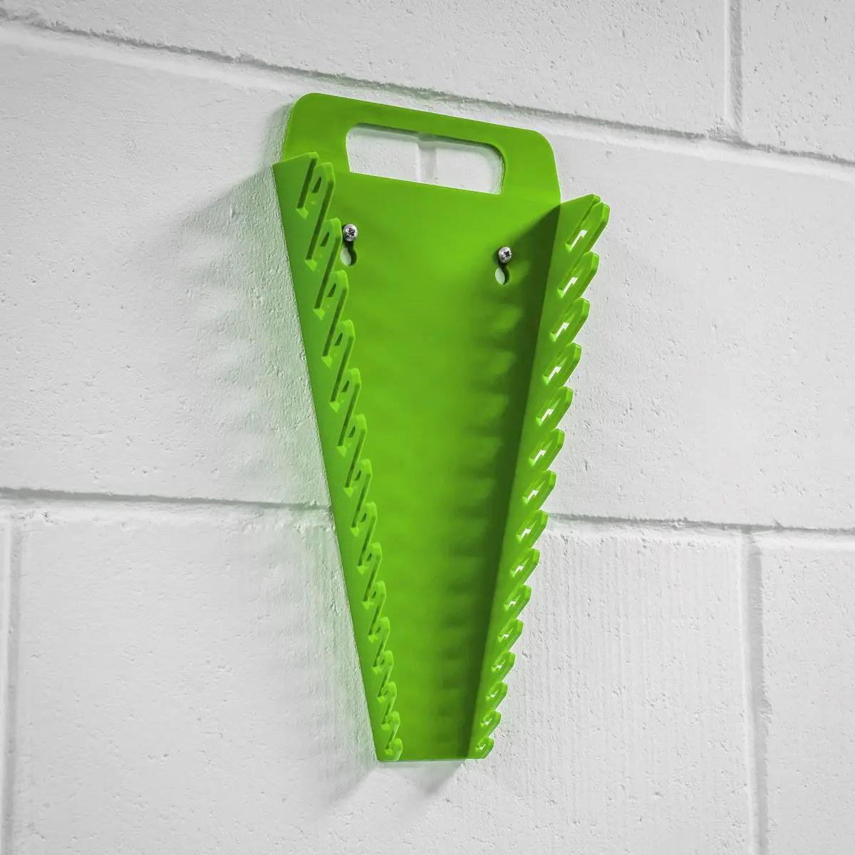 Sealey Premier High Visibility Green Spanner Rack 15 Capacity Hanging Toolbox - Image 4