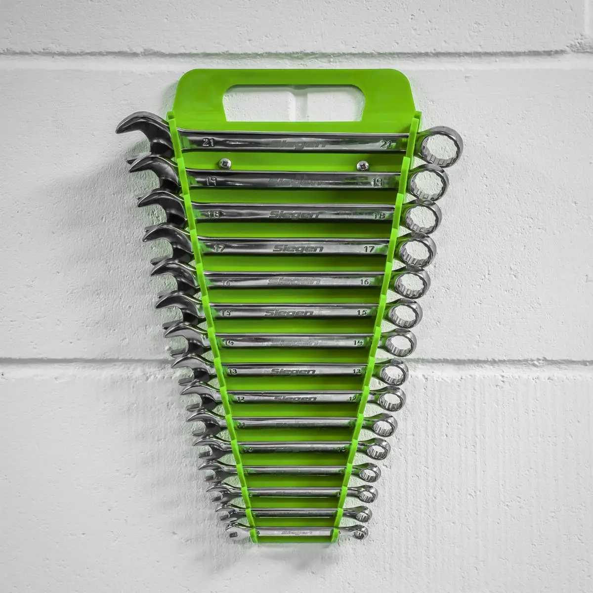 Sealey Premier High Visibility Green Spanner Rack 15 Capacity Hanging Toolbox - Image 9