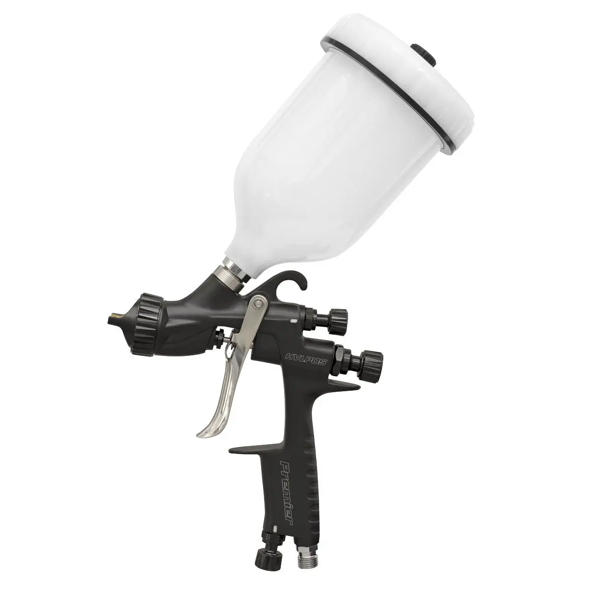 Sealey Premier HVLP Gravity Feed Spray Gun 1.3mm Set-Up - Image 3