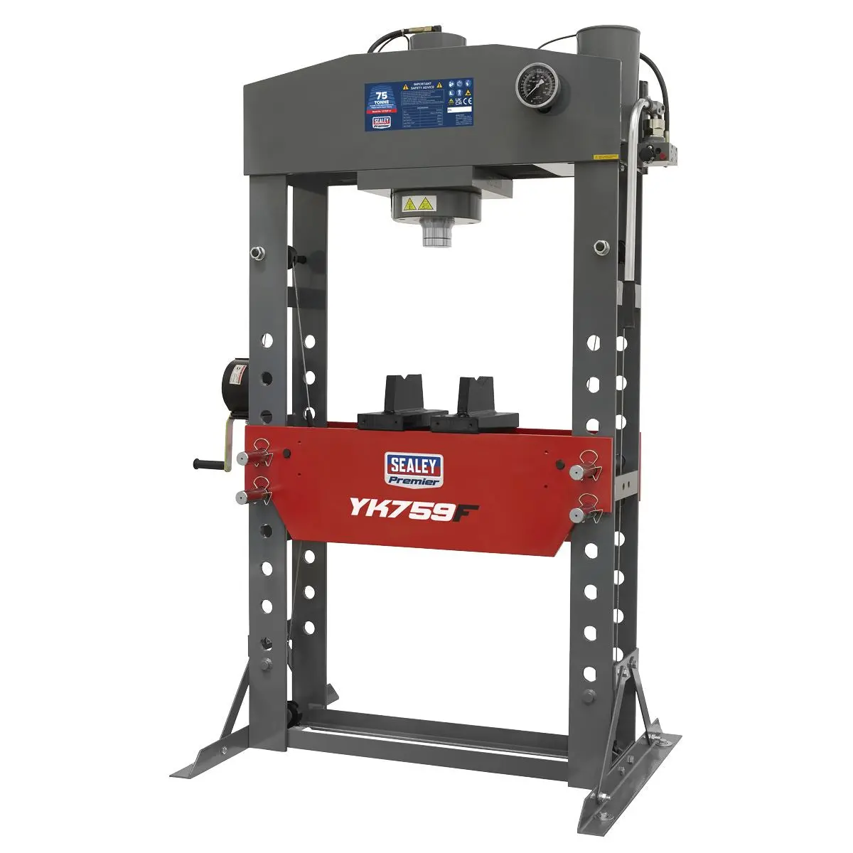 Sealey Premier Premier Hydraulic Floor Type Press 75 Tonne - Image 2