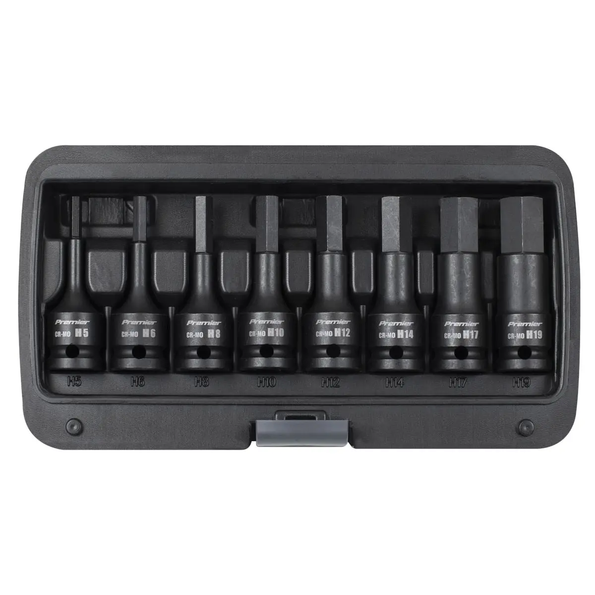 Sealey Premier Hex Impact Socket Bit Set 1/2"Sq Drive 8pc - Image 4