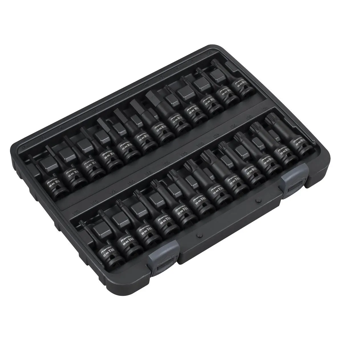 Sealey Premier Hex/TRX-Star*/Spline Impact Socket Bit Set 1/2"Sq Drive 24pc - Image 9
