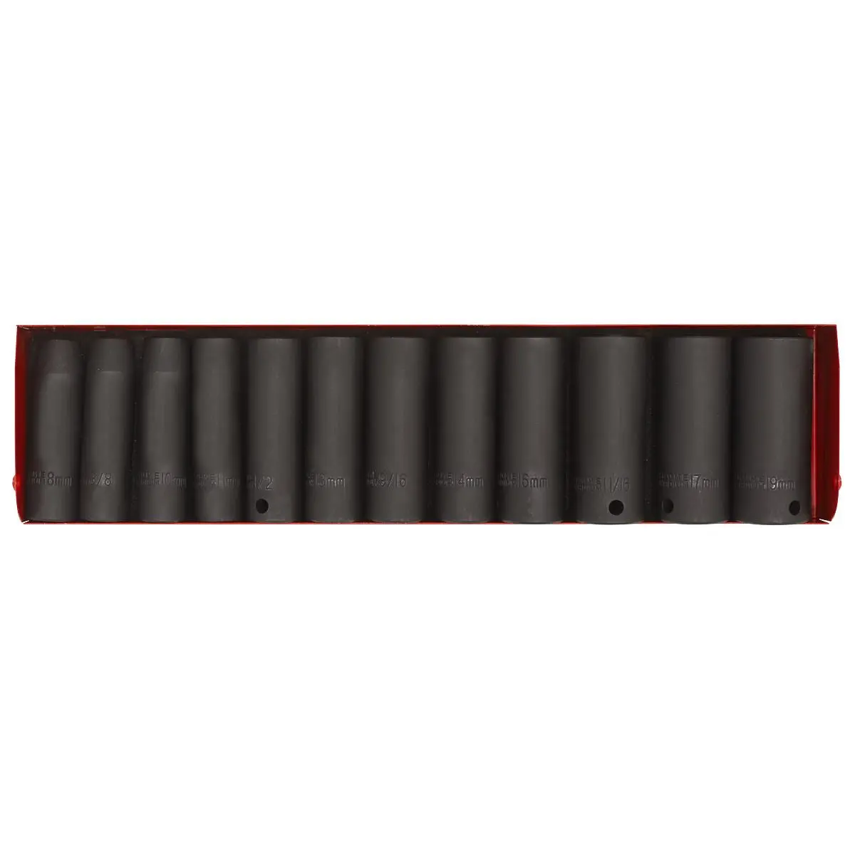 Sealey Premier Impact Socket Set 12pc Deep 3/8"Sq Drive Metric/Imperial - Image 4