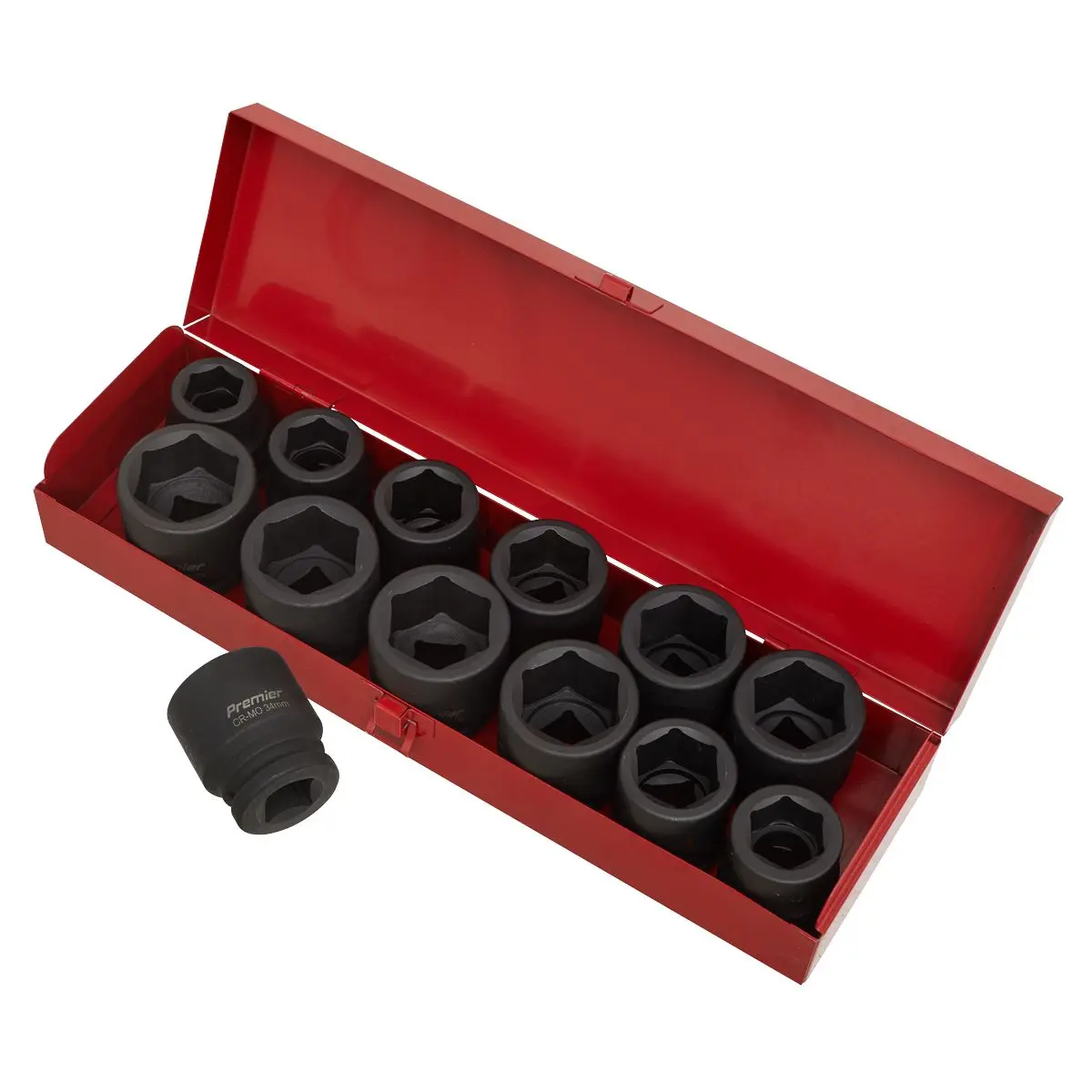 Sealey Premier Impact Socket Set 13pc 3/4"Sq Drive Metric/Imperial - Image 2