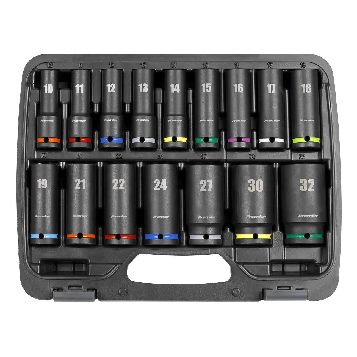 Sealey Premier Impact Socket Set 16pc 1/2"Sq Drive Deep Metric - Image 10