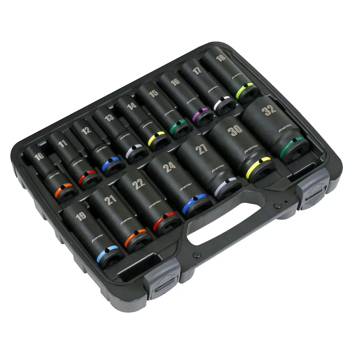 Sealey Premier Impact Socket Set 16pc 1/2"Sq Drive Deep Metric - Image 11