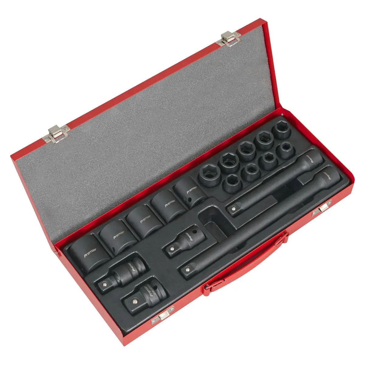 Sealey Premier Impact Socket Set 19pc 1/2"Sq Drive Metric