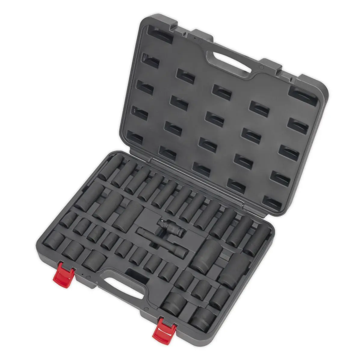 Sealey Premier Impact Socket Set 34pc 1/2"Sq Drive Metric - Image 2