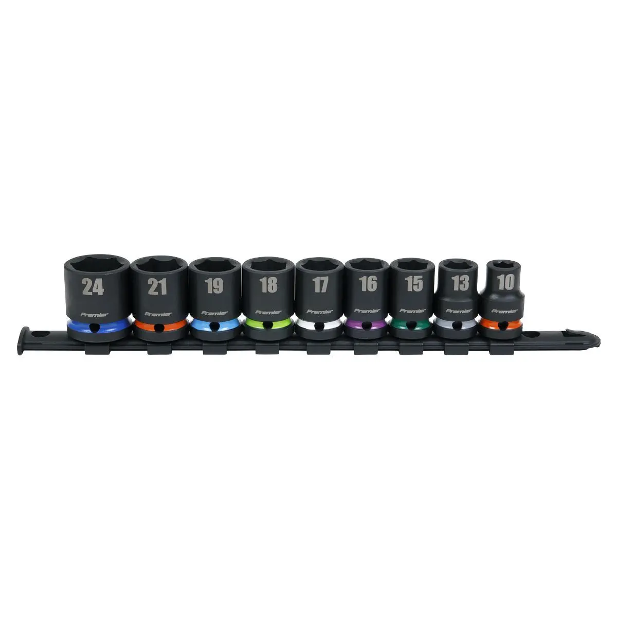 Sealey Premier Impact Socket Set 9pc 1/2"Sq Drive Metric - Image 4