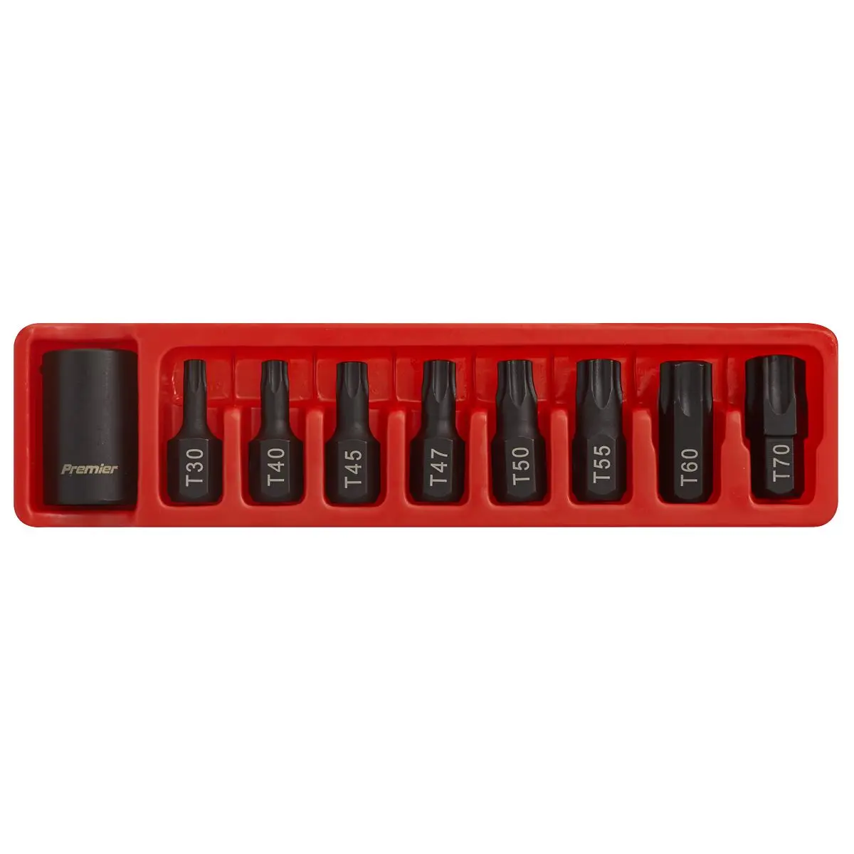 Sealey Premier Impact TRX-Star* Bit & Holder Set 9pc 1/2"Sq Drive - Image 2