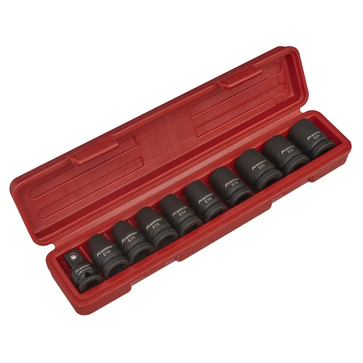 Sealey Premier Impact TRX-Star* Female Socket Set 10pc 1/2"Sq Drive