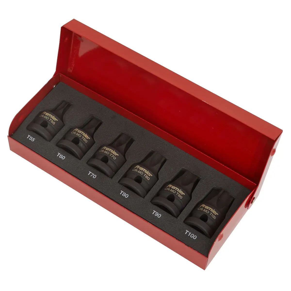 Sealey Premier Impact TRX-Star* Socket Bit Set 6pc 1/2"Sq Drive - Image 4
