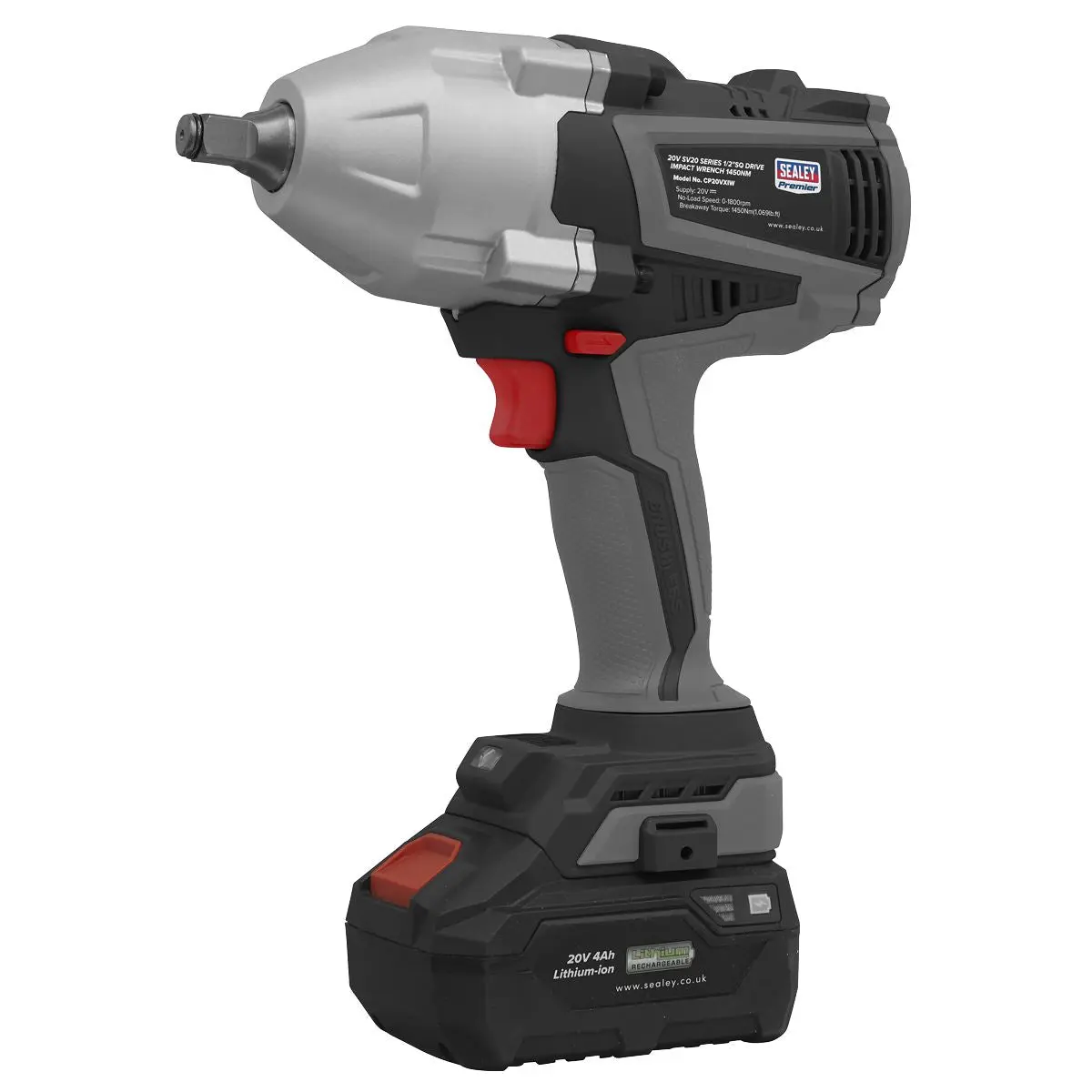 Sealey Premier Brushless Impact Wrench 20V SV20 Series 1/2"Sq Drive - Body Only - Image 8