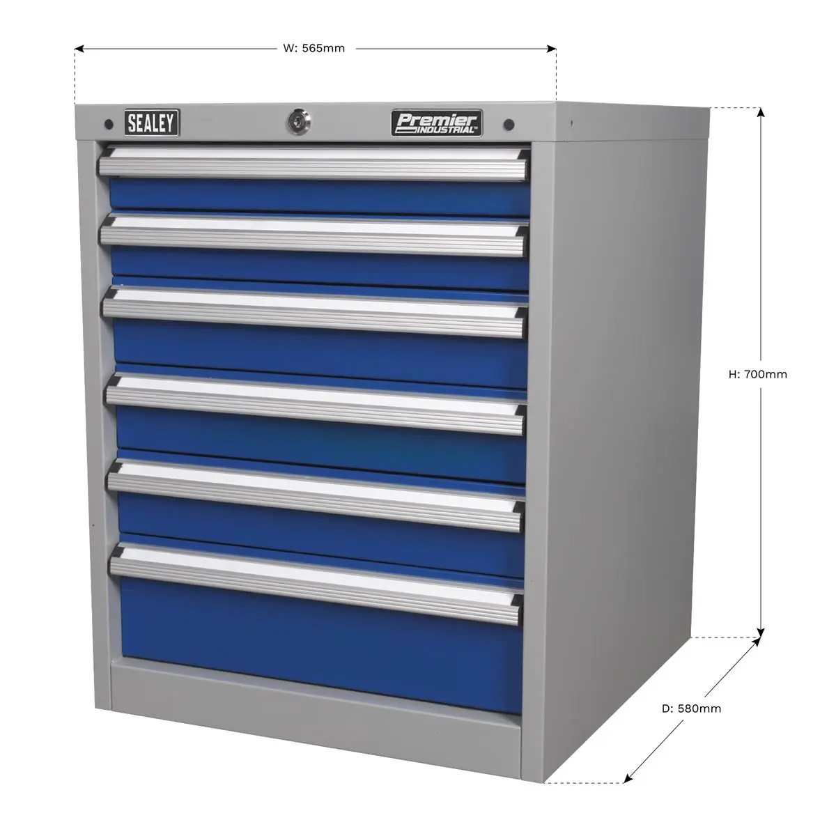 Sealey Premier Industrial Cabinet Industrial 6 Drawer - Image 4
