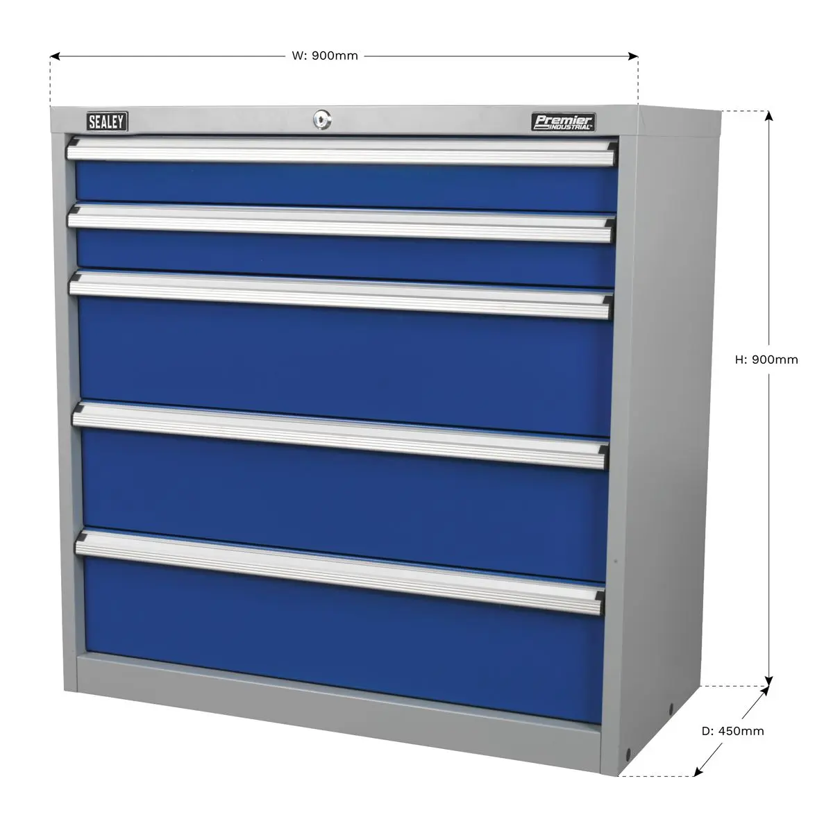 Sealey Premier Industrial Industrial Cabinet 5 Drawer - Image 5