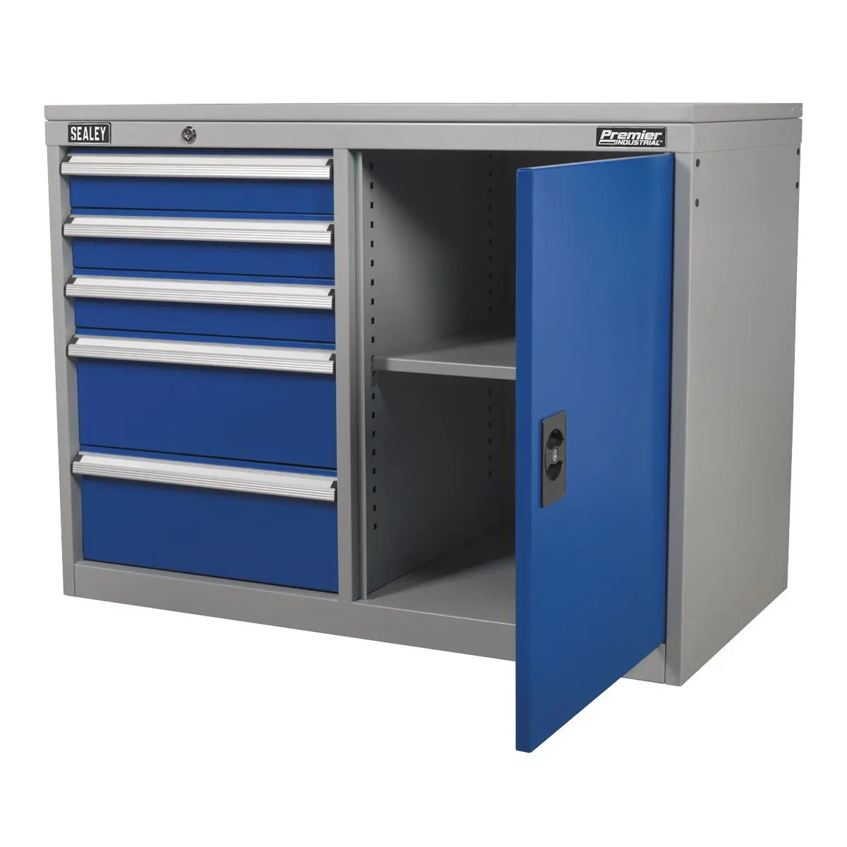Sealey Premier Industrial Industrial Cabinet/Workstation 5 Drawer & 1 Shelf Locker - Image 11
