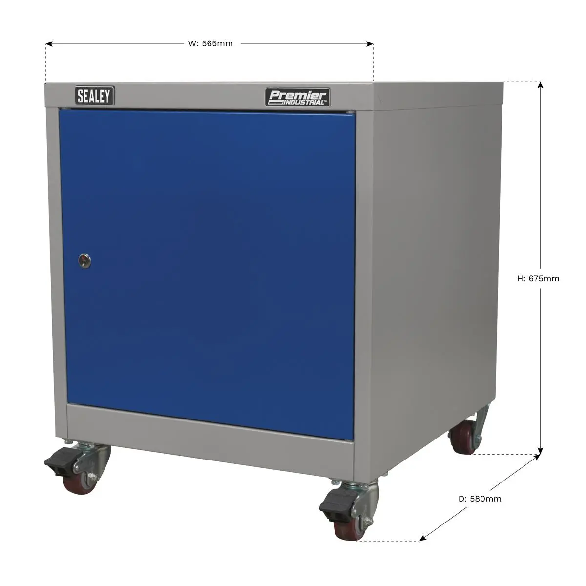 Sealey Premier Industrial Mobile Industrial Cabinet 1 Shelf Locker - Image 5