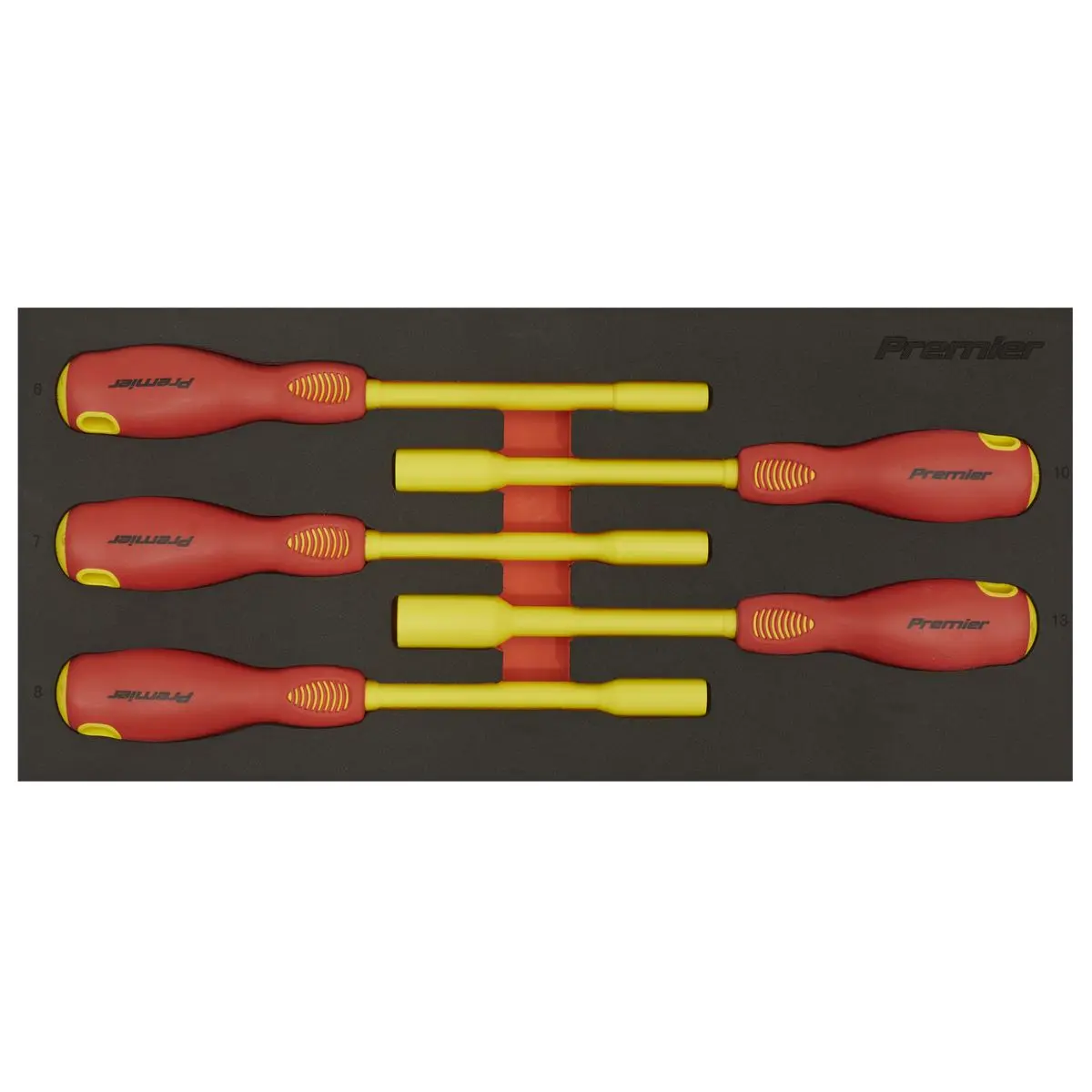 Sealey Premier Insulated Nut Driver Set 5pc with Tool Tray - VDE Approved - Image 7