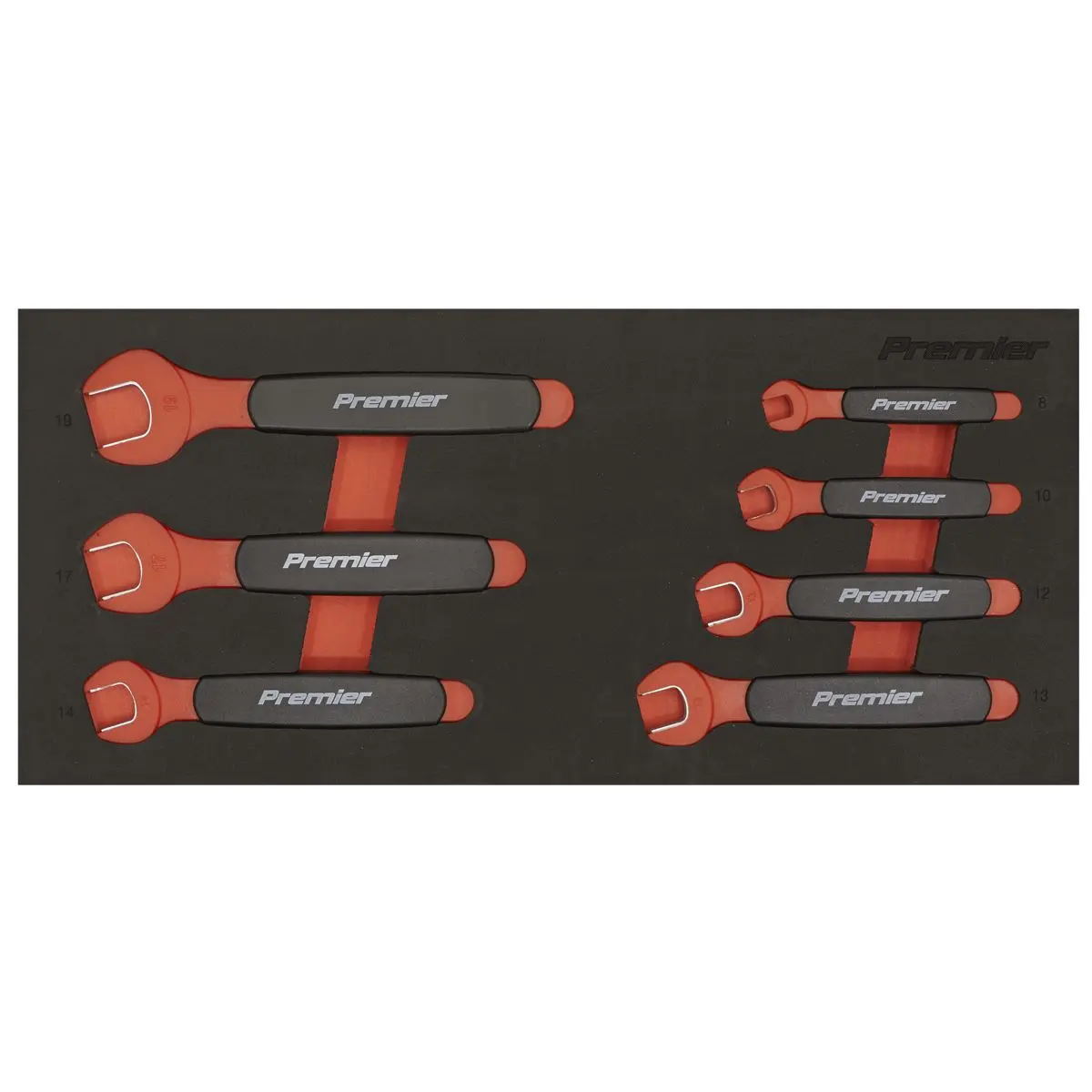 Sealey Premier Insulated Open-End Spanner Set with Tool Tray 7pc VDE Approved - Image 8