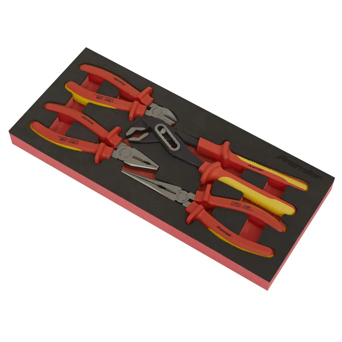 Sealey Premier Insulated Pliers Set 4pc with Tool Tray - VDE Approved - Image 6
