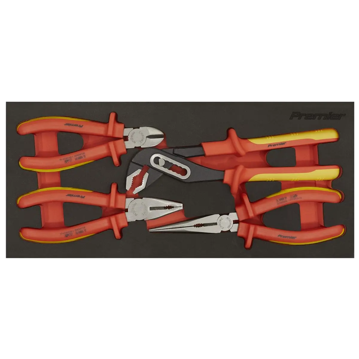 Sealey Premier Insulated Pliers Set 4pc with Tool Tray - VDE Approved - Image 7