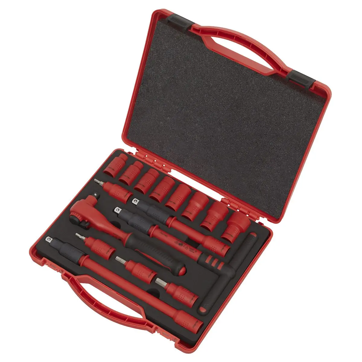 Sealey Premier Insulated Socket Set 16pc 3/8"Sq Drive 6pt WallDrive® VDE Approved - Image 3
