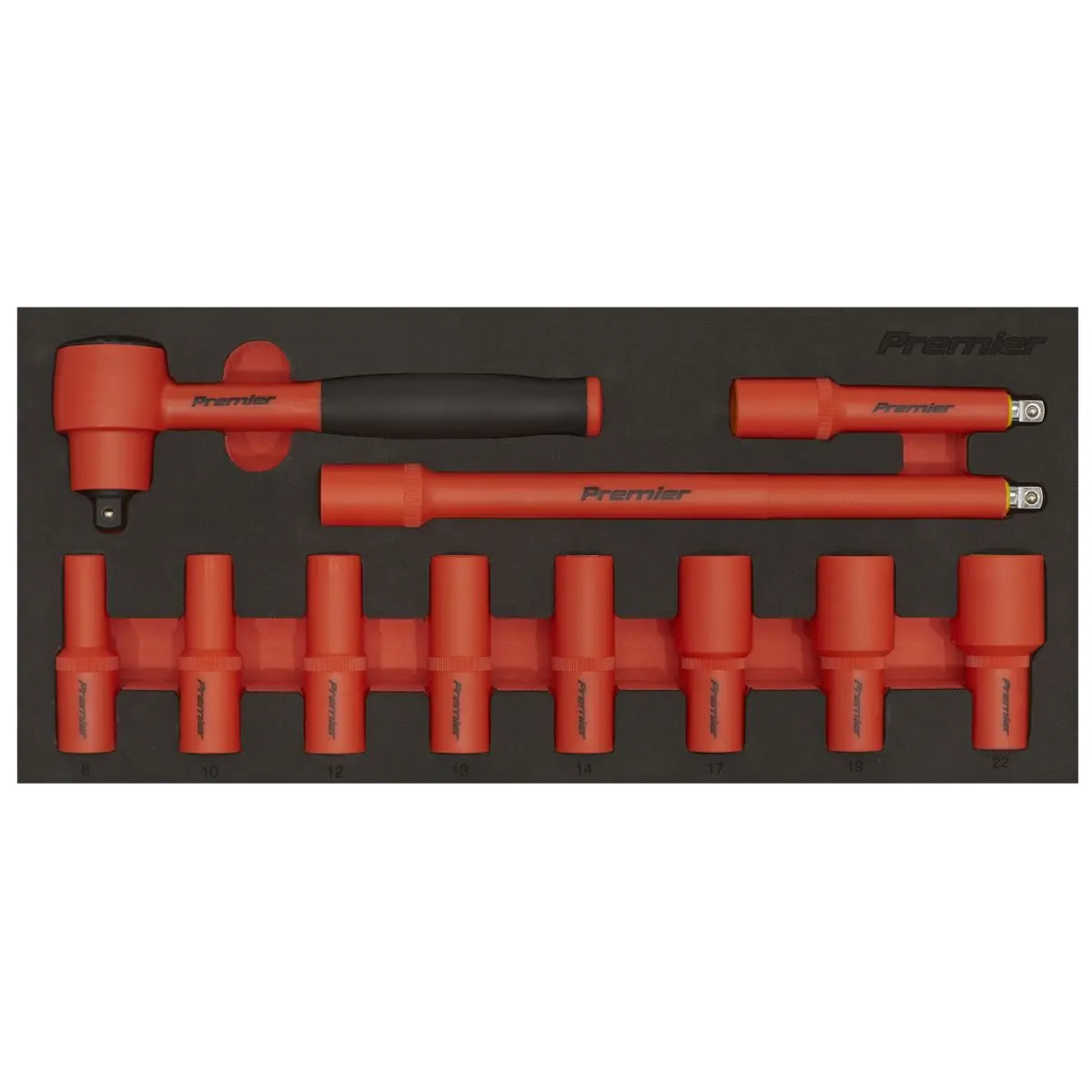 Sealey Premier Insulated Socket Set with Tool Tray 11pc 3/8"Sq Drive - VDE Approved - Image 8