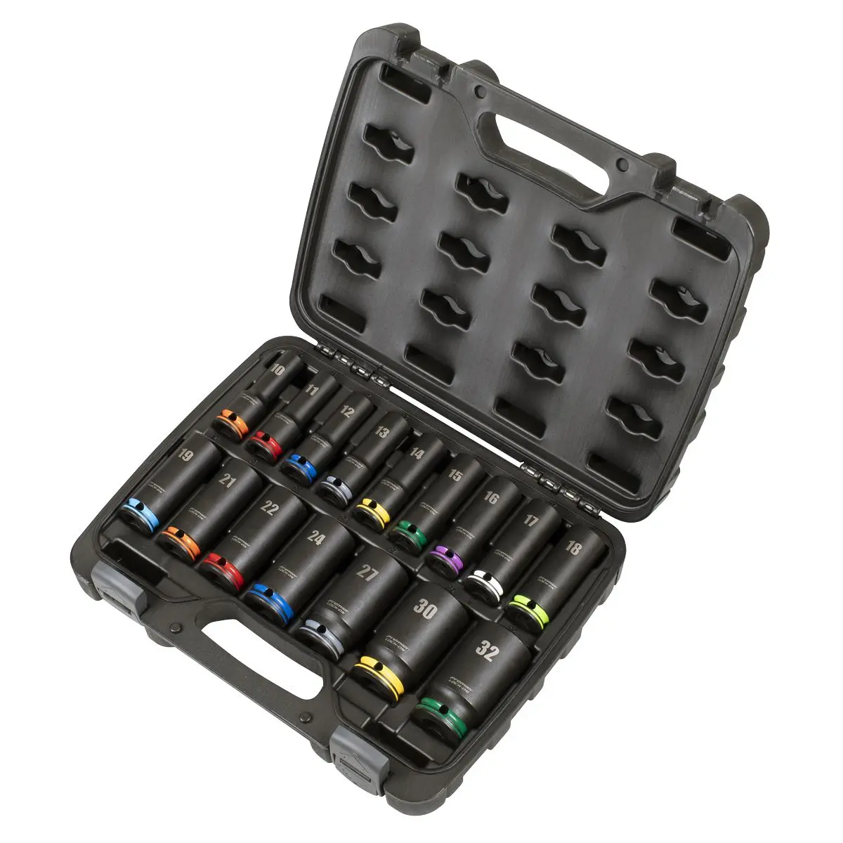 Sealey Premier Lock-On™ Deep Impact Socket Set 1/2"Sq Drive 16pc - Image 3