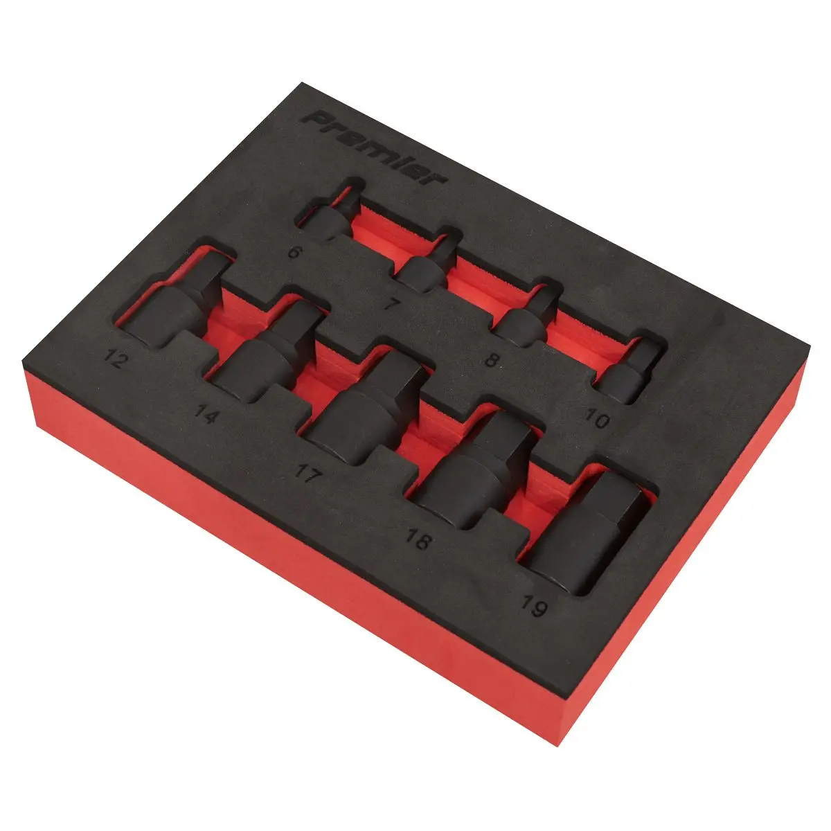 Sealey Premier Low Profile Impact Hex Socket Bit Set 1/4" & 3/8" Sq Drive 9pc - Metric - Image 3