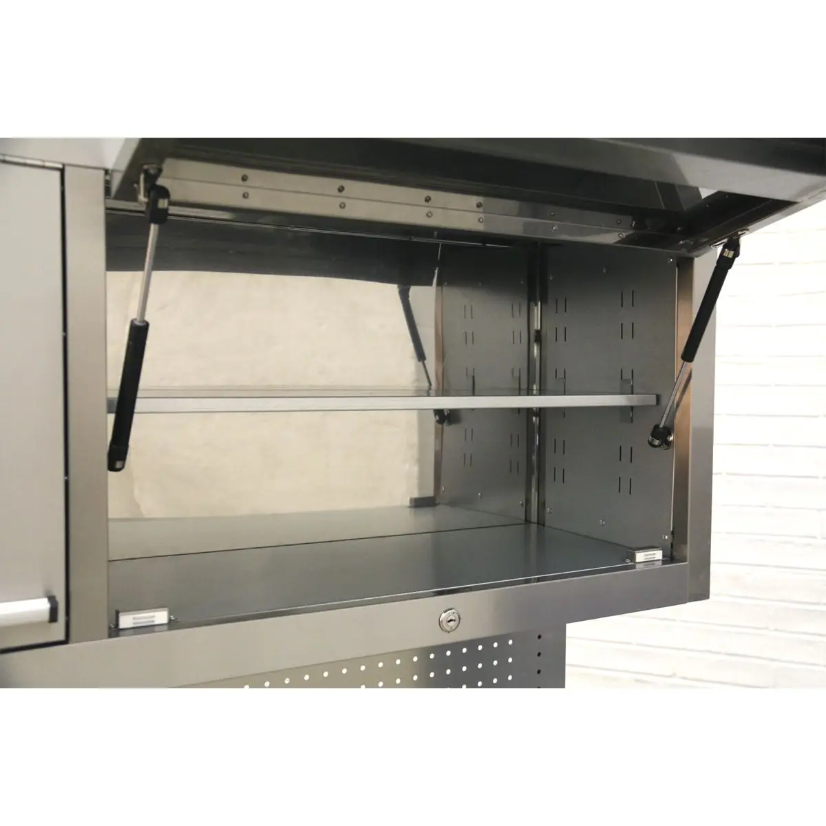 Sealey Premier Mobile Stainless Steel Tool Cabinet 10 Drawer with Backboard & 2 Wall Cupboards - Image 4