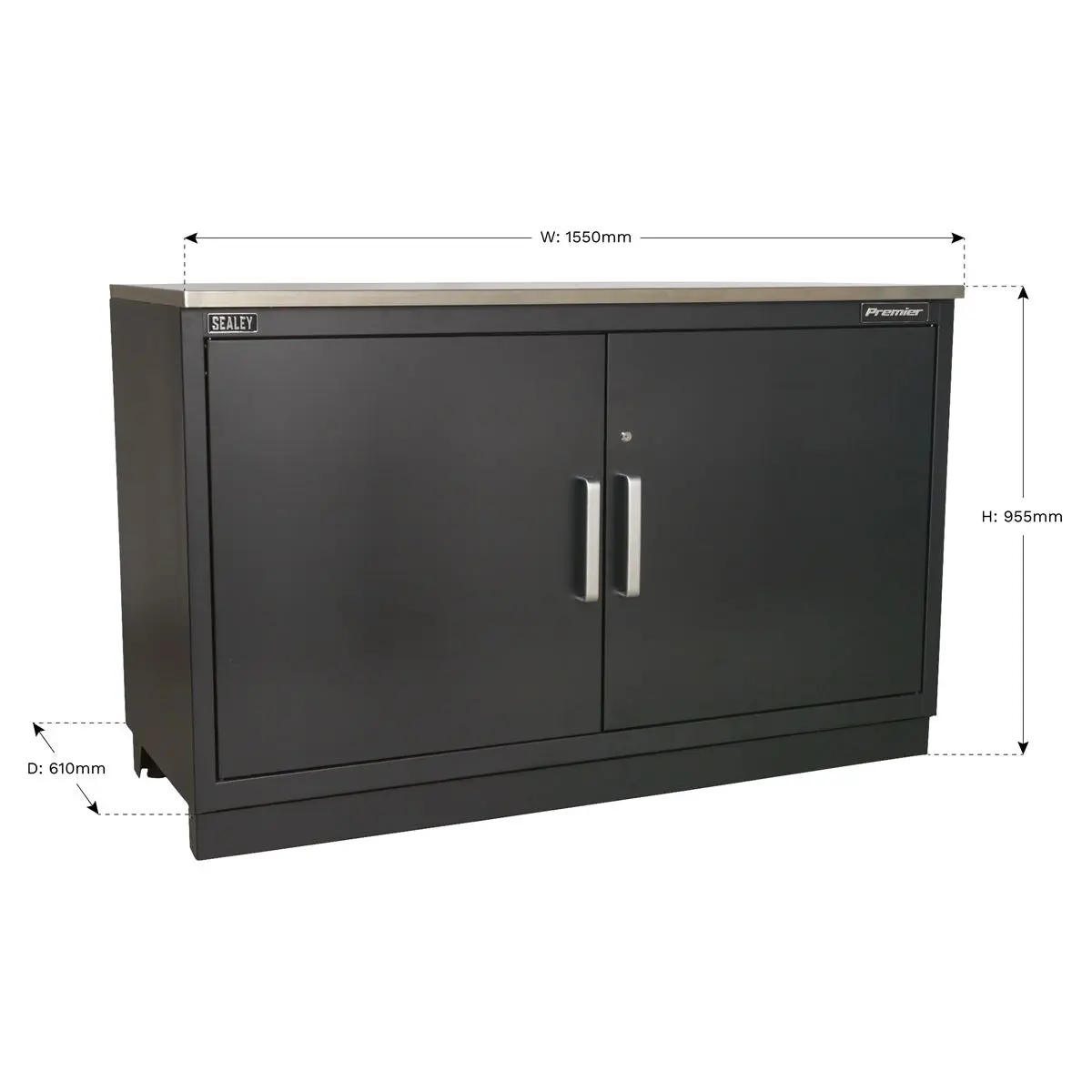Sealey Premier Modular Floor Cabinet 2 Door 1550mm Heavy-Duty - Image 7