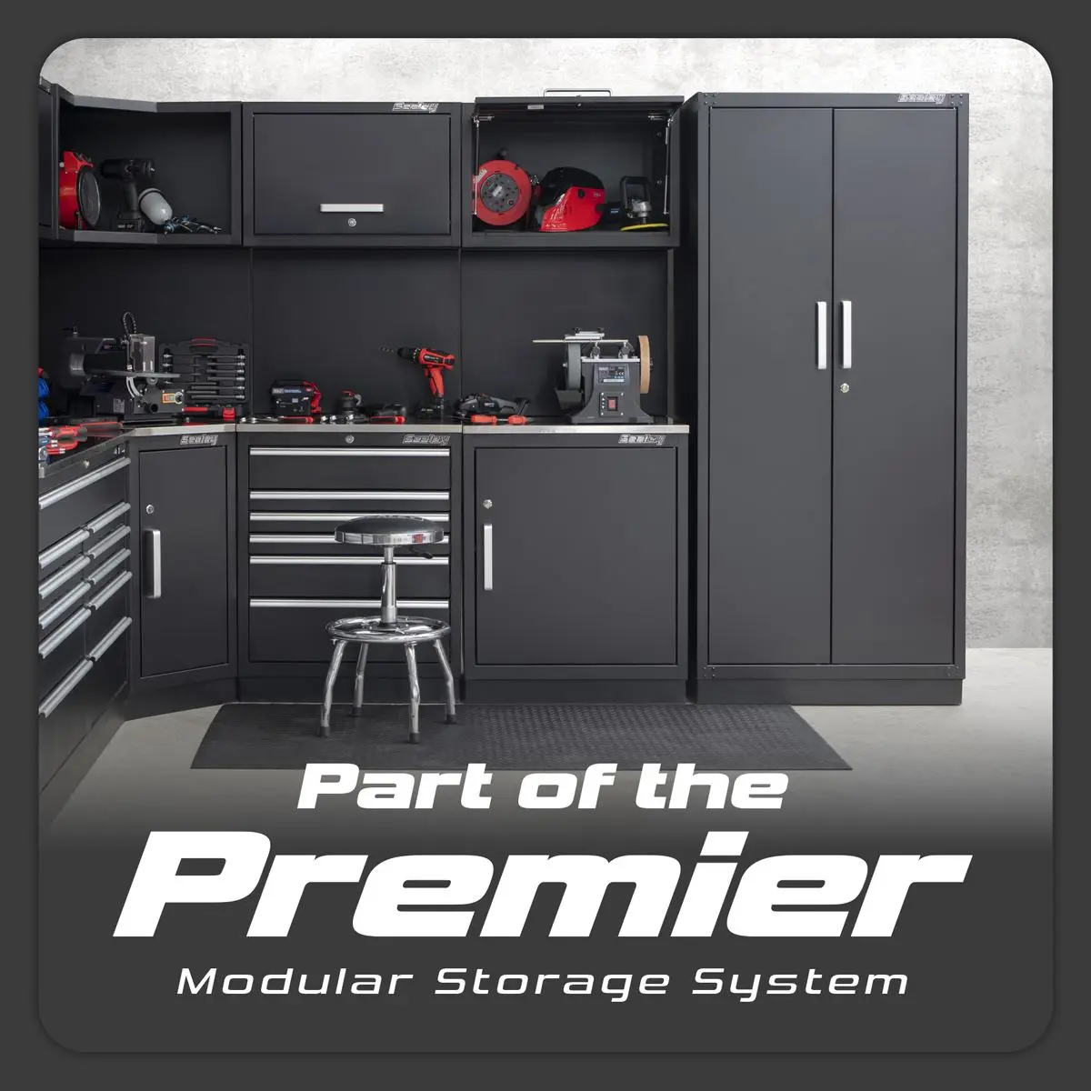 Sealey Premier Premier 2.5m Storage System - Oak Worktop - Image 11
