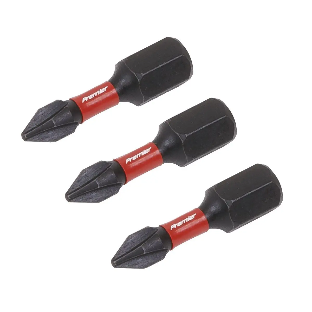 Sealey Premier Phillips #1 Impact Power Tool Bits 25mm - 3pc - Image 2