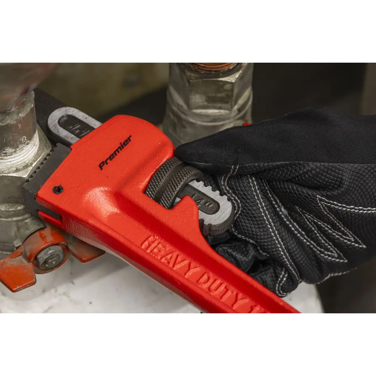 Sealey Premier Cast Steel Pipe Wrench European Pattern 350mm - Image 8