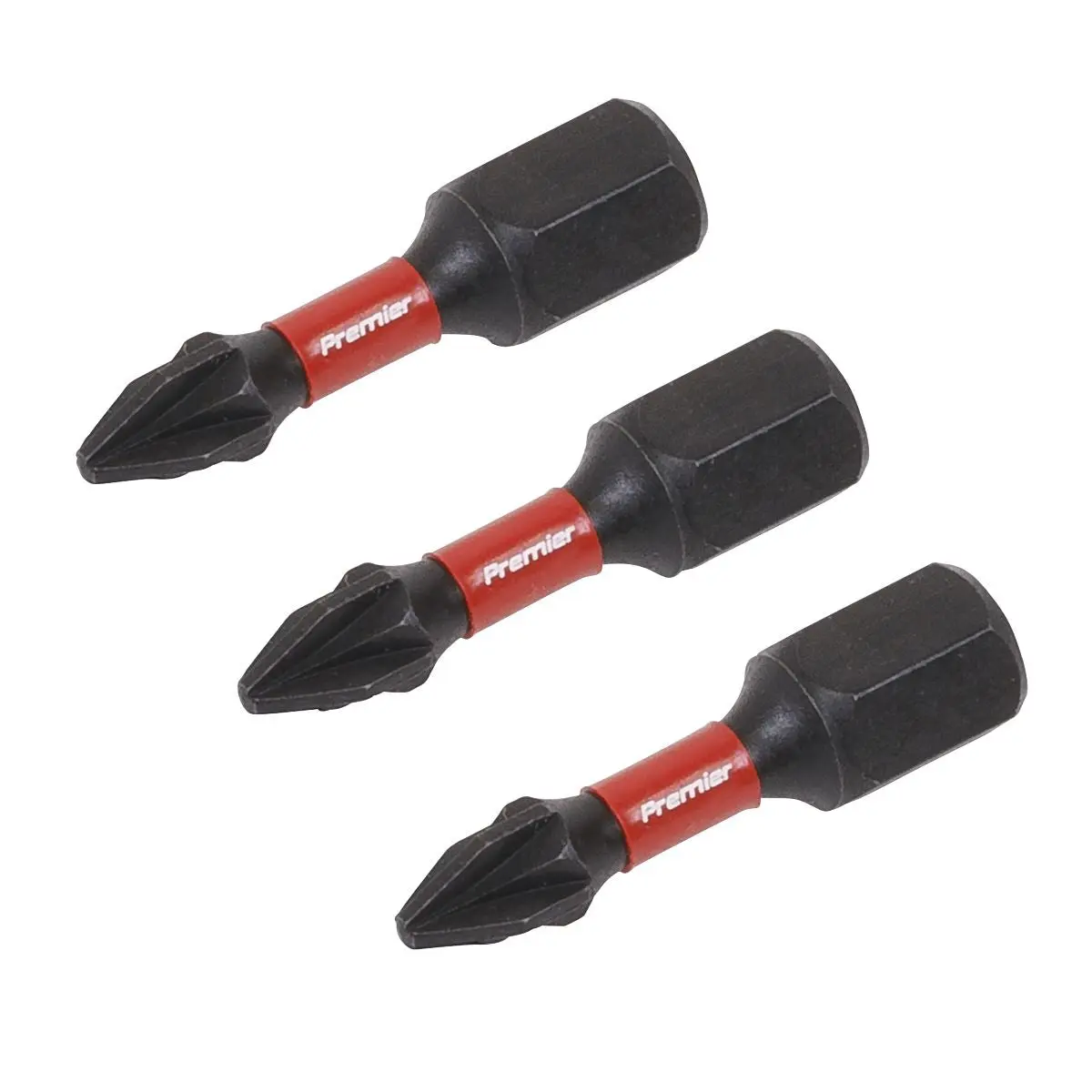 Sealey Premier Pozi #1 Impact Power Tool Bits 25mm - 3pc - Image 2