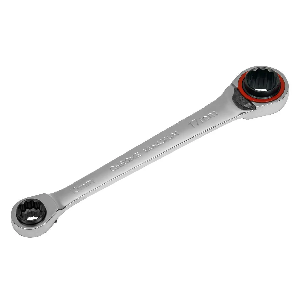 Sealey Premier Platinum Ratchet Ring Spanner 4-in-1 Reversible Metric Premier Platinum - Image 4