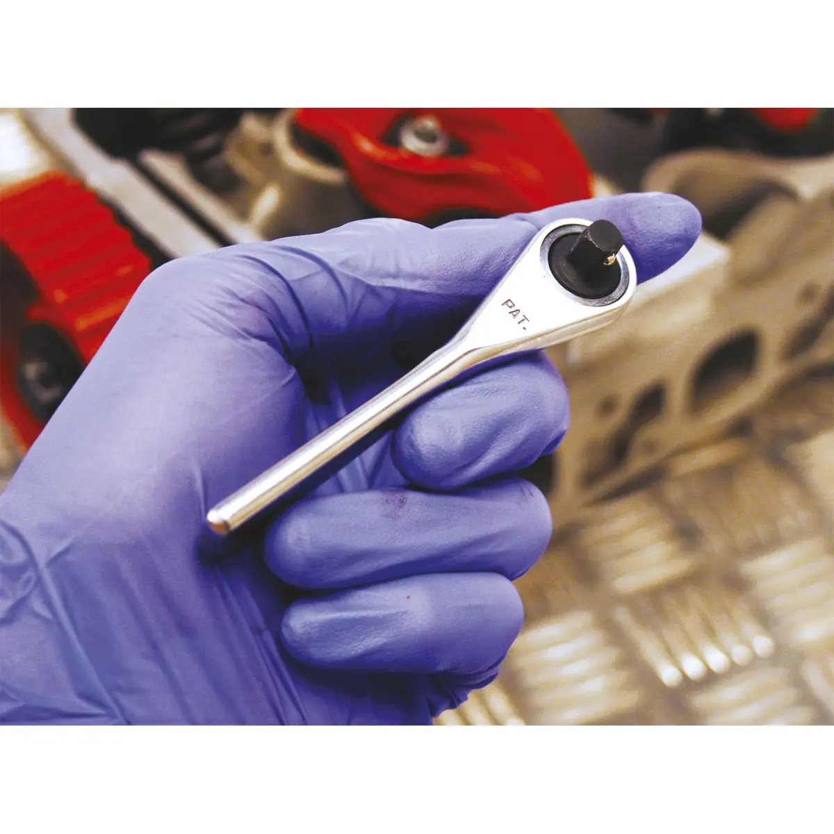 Sealey Premier Ratchet Wrench Micro 1/4"Sq Drive Stainless Steel - Image 4