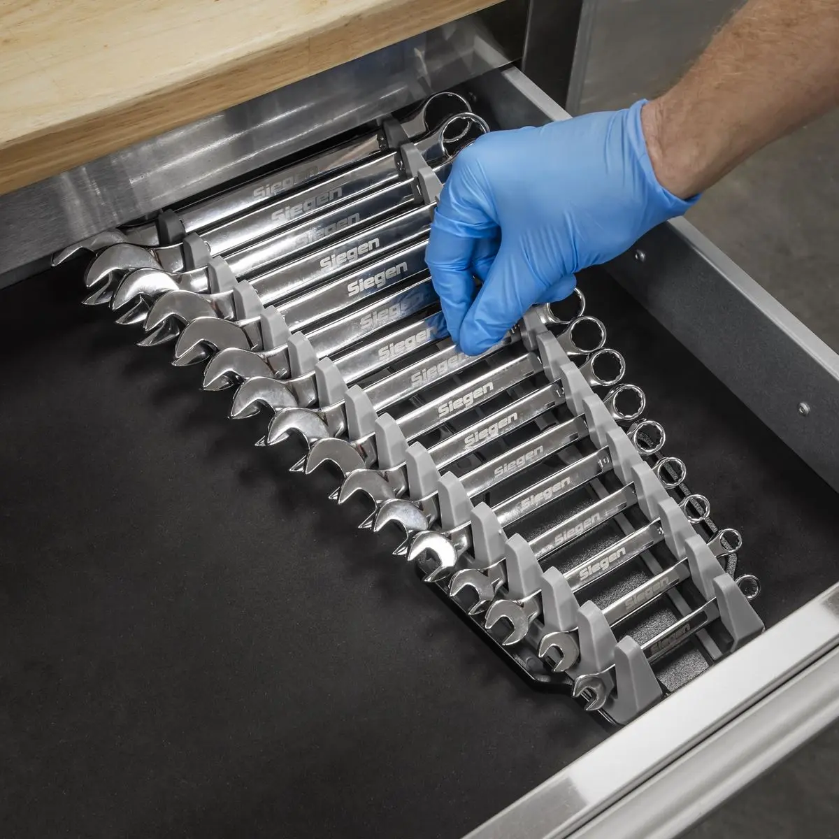 Sealey Premier Reversible Spanner Rack 16pc - Image 6