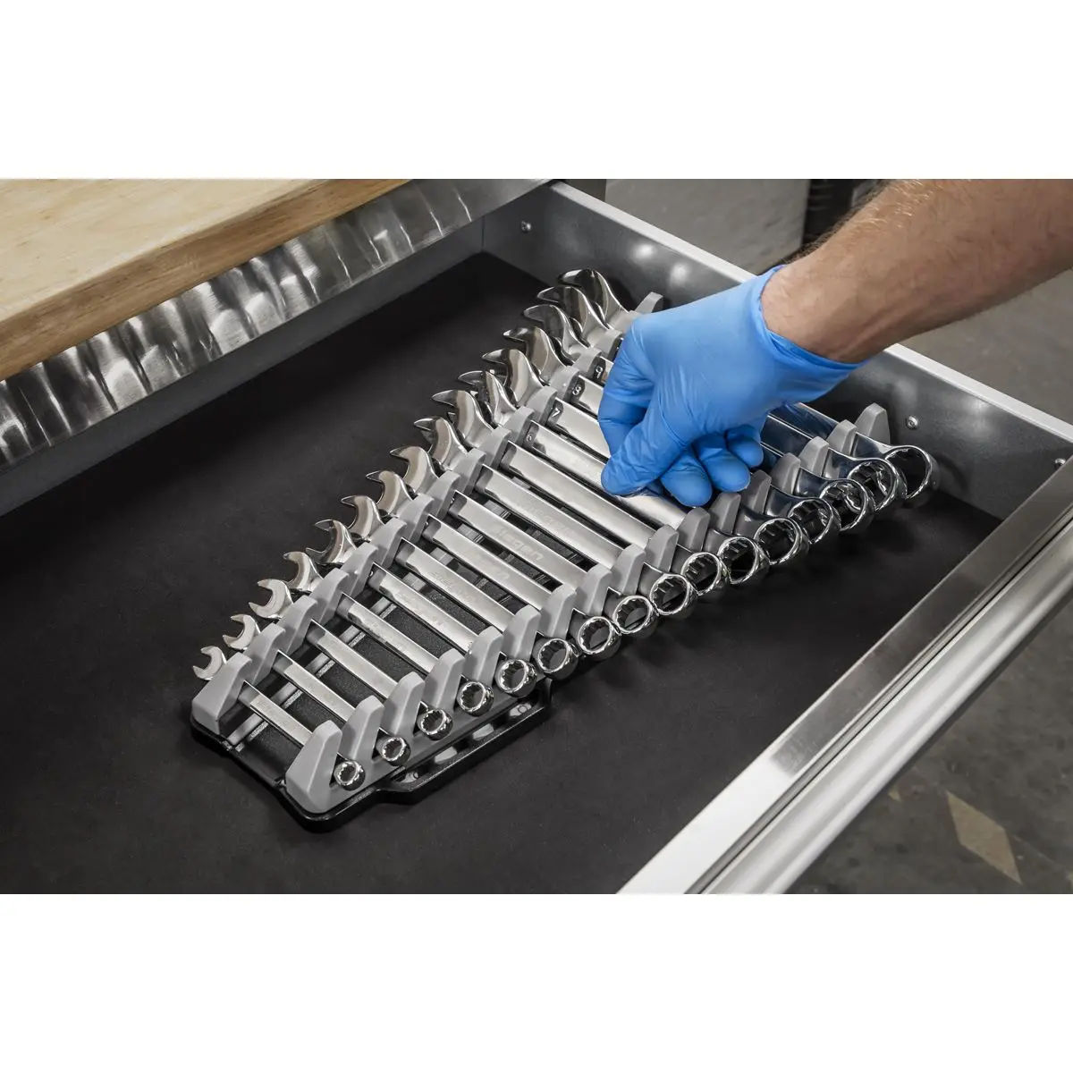 Sealey Premier Reversible Spanner Rack 16pc - Image 7