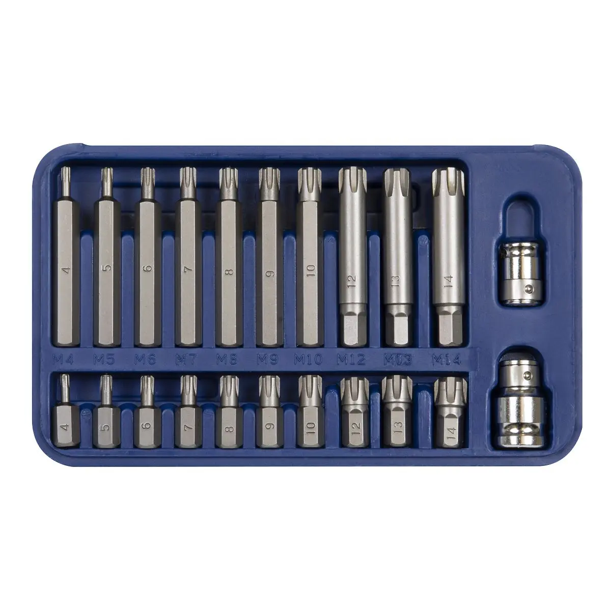 Sealey Premier Ribe Bit Set 22pc 3/8" & 1/2"Sq Drive - Image 4