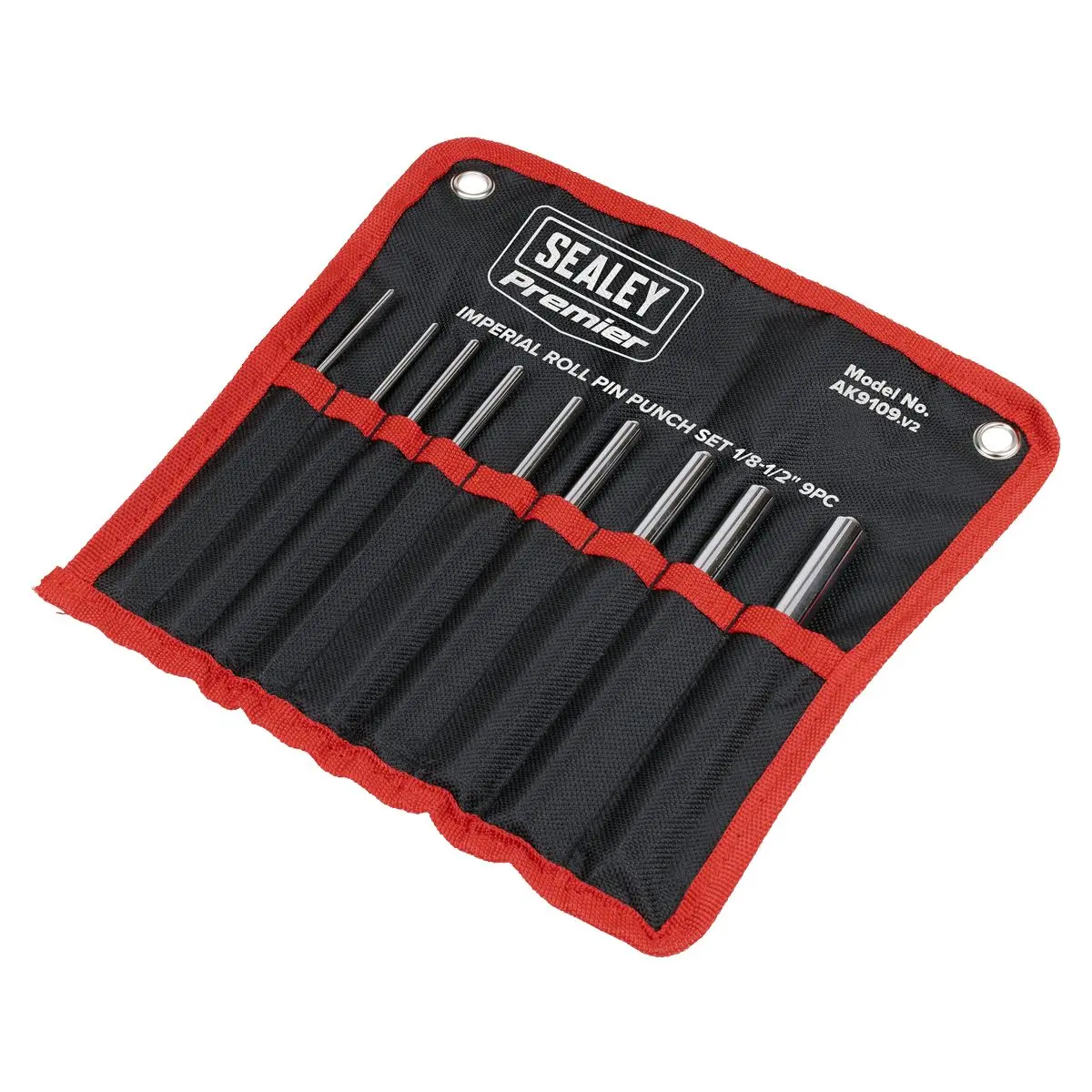 Sealey Premier Roll Pin Punch Set Imperial 1/8-1/2" 9pc - Image 3