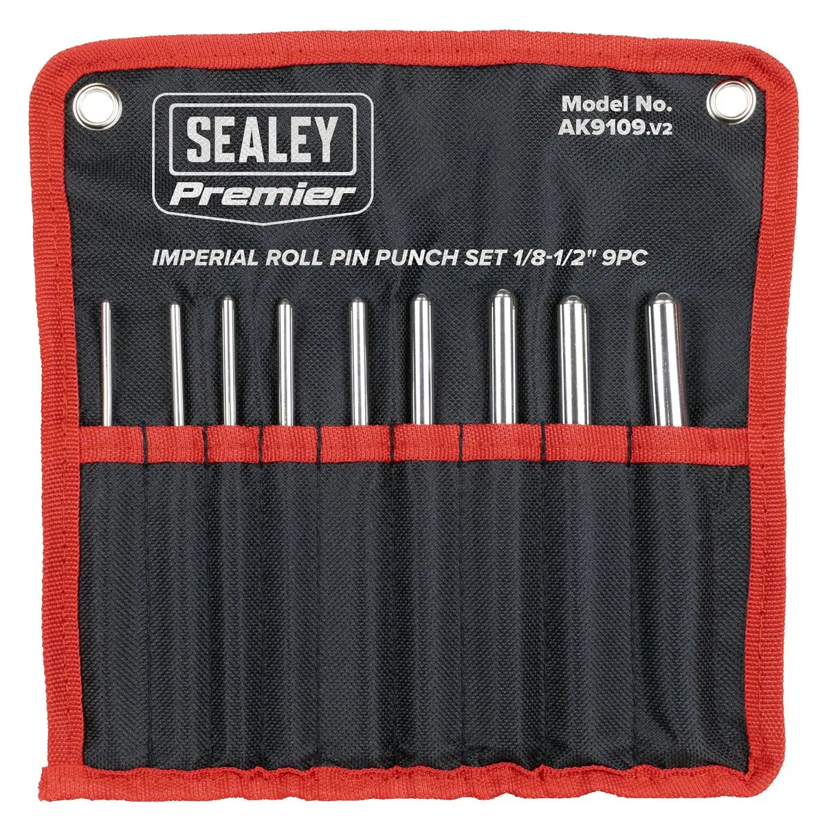 Sealey Premier Roll Pin Punch Set Imperial 1/8-1/2" 9pc - Image 4