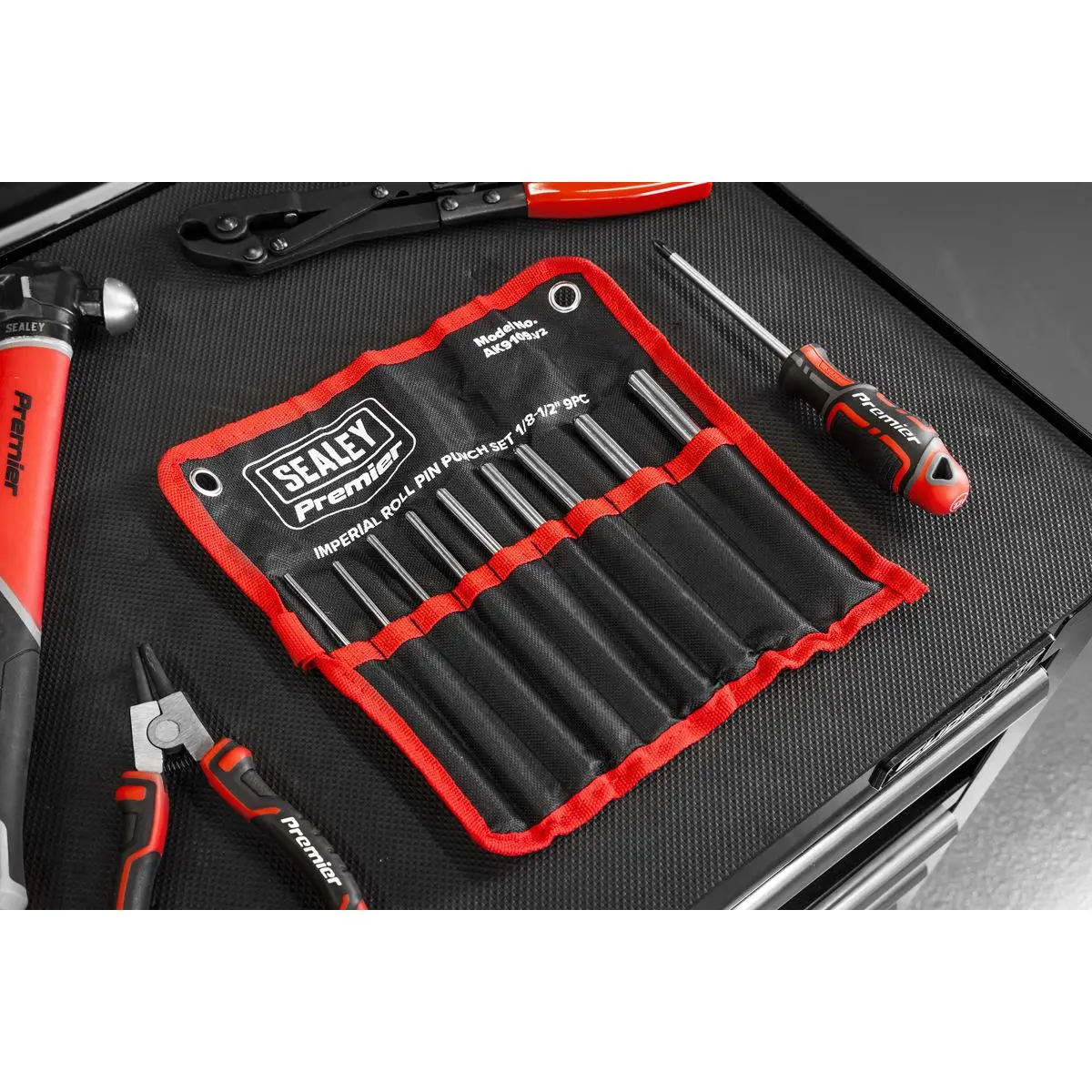 Sealey Premier Roll Pin Punch Set Imperial 1/8-1/2" 9pc - Image 7