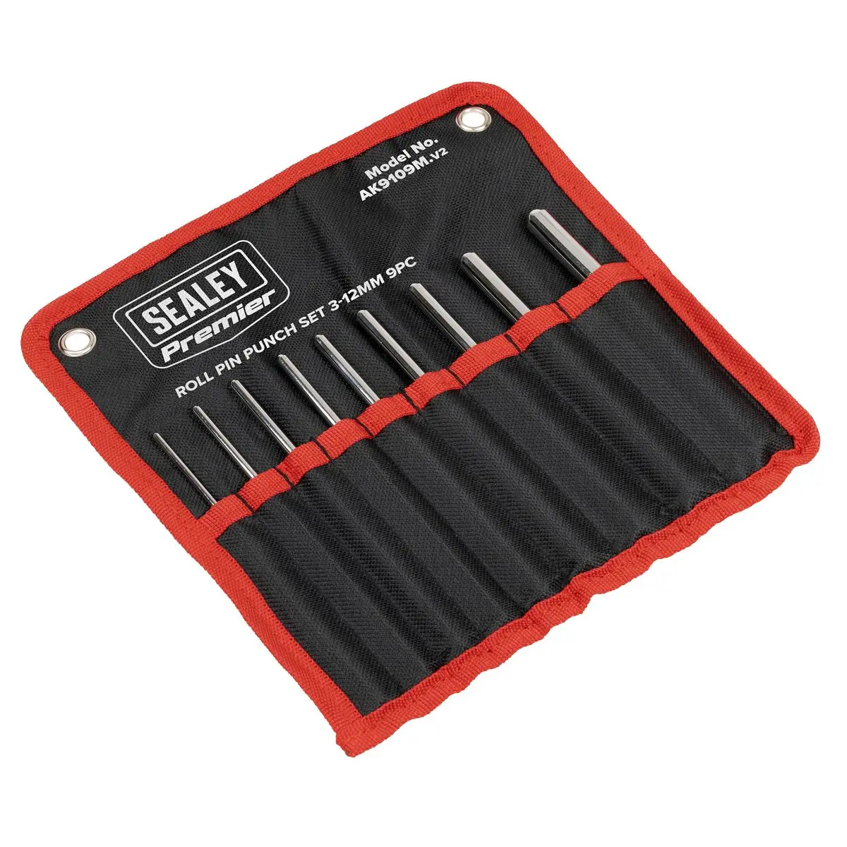 Sealey Premier Roll Pin Punch Set 3-12mm 9pc